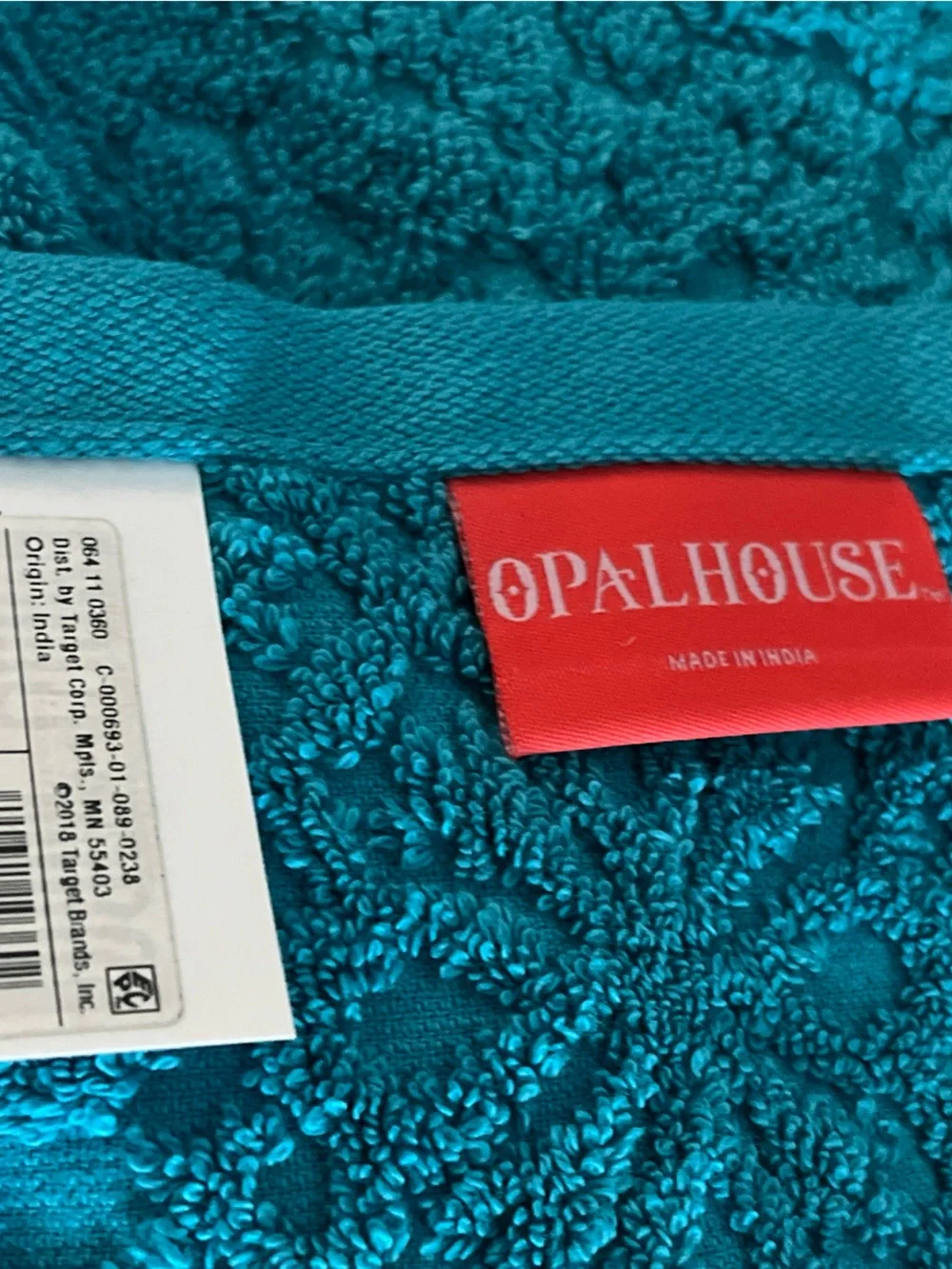Opalhouse Teal Blue Decorative Fringe Bath Towel Set